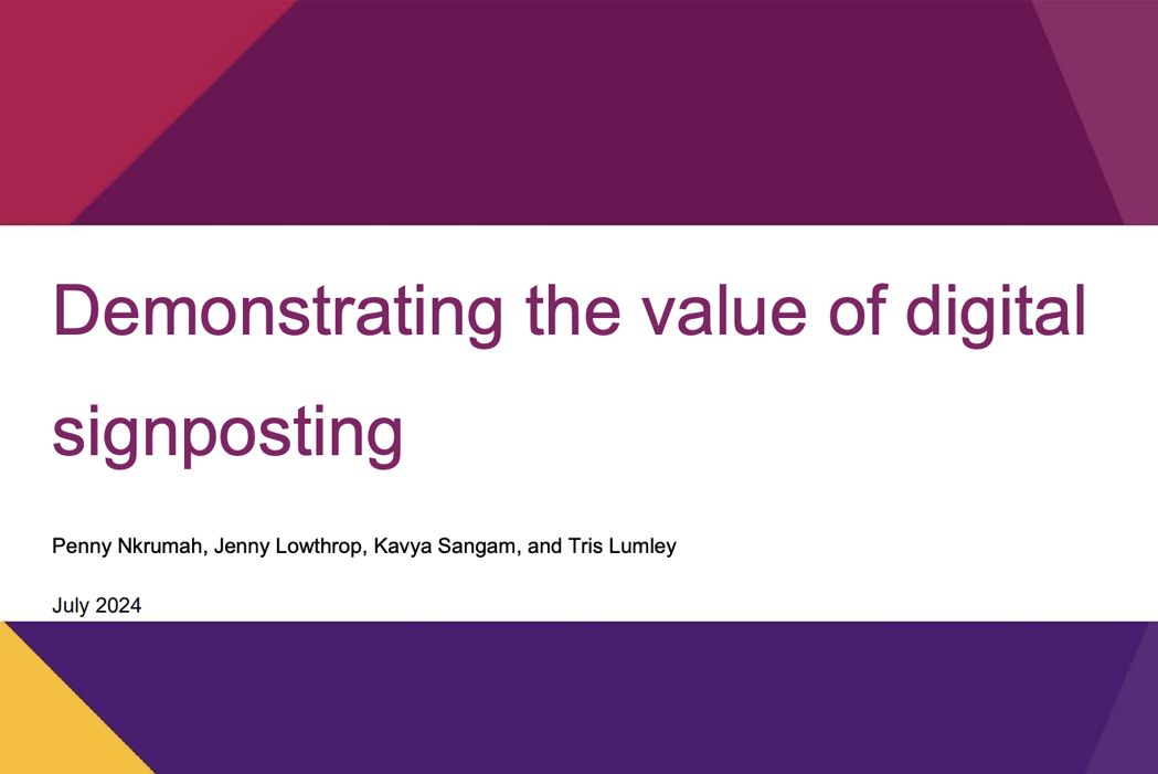 A graphic of the New Philanthropy Capital Signposting+ document