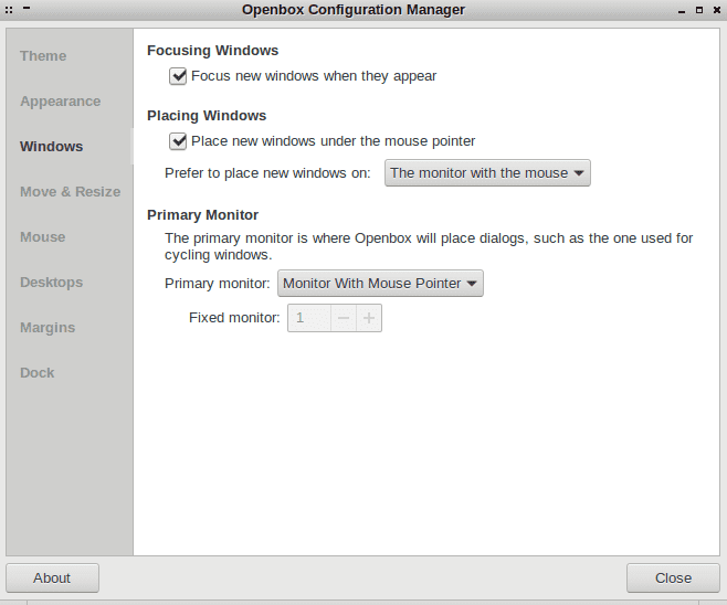 openbox configuration manager 1